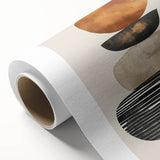 Acrylic Dining Room Artwork – Minimalist Earthy Tones Wall Art