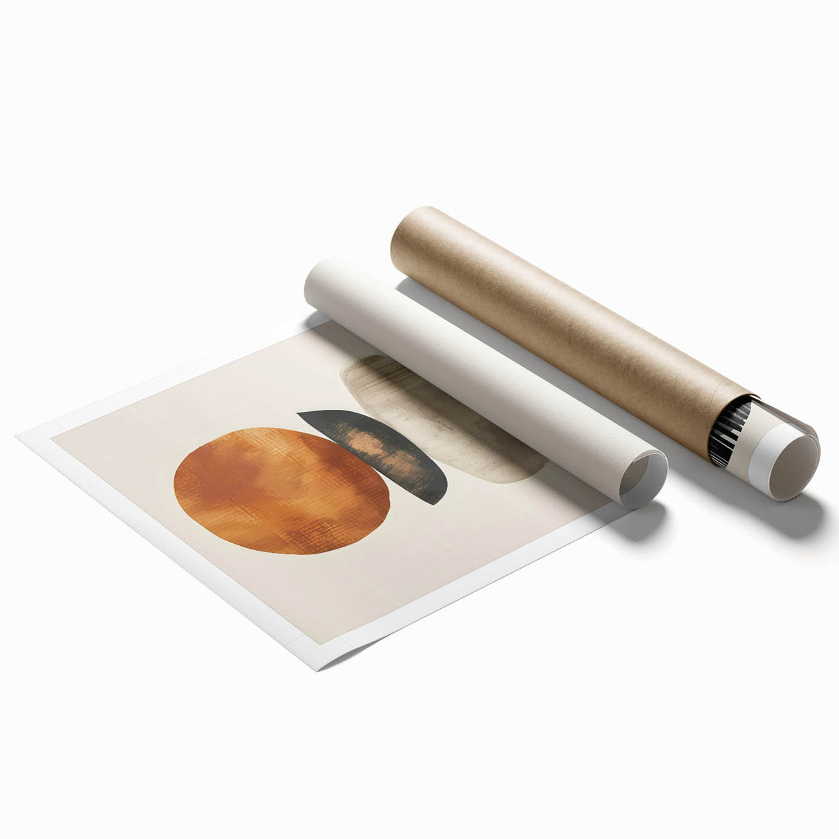 Acrylic Dining Room Artwork – Minimalist Earthy Tones Wall Art