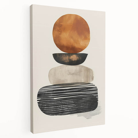 Acrylic Dining Room Artwork – Minimalist Earthy Tones Wall Art