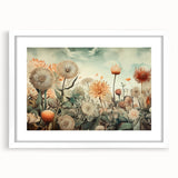 Botanical Floral Living Room Wall Art – Large Canvas & Framed Print