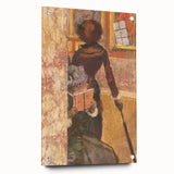 Impressionist Painting - Mary Cassatt at the Louvre by Degas Art Print