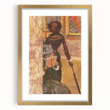 Impressionist Painting - Mary Cassatt at the Louvre by Degas Art Print