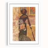 Impressionist Painting - Mary Cassatt at the Louvre by Degas Art Print