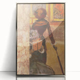 Impressionist Painting - Mary Cassatt at the Louvre by Degas Art Print