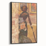 Impressionist Painting - Mary Cassatt at the Louvre by Degas Art Print
