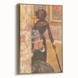 Impressionist Painting - Mary Cassatt at the Louvre by Degas Art Print