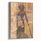 Impressionist Painting - Mary Cassatt at the Louvre by Degas Art Print