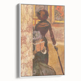Impressionist Painting - Mary Cassatt at the Louvre by Degas Art Print
