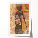 Impressionist Painting - Mary Cassatt at the Louvre by Degas Art Print