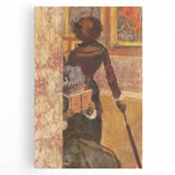 Impressionist Painting - Mary Cassatt at the Louvre by Degas Art Print