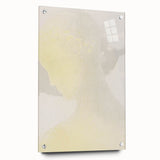 Elegant Minimalist Wall Art - Soft Portrait in Subtle Yellow Tones