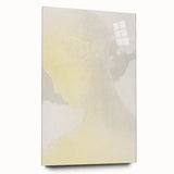 Elegant Minimalist Wall Art - Soft Portrait in Subtle Yellow Tones