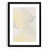 Elegant Minimalist Wall Art - Soft Portrait in Subtle Yellow Tones