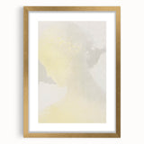 Elegant Minimalist Wall Art - Soft Portrait in Subtle Yellow Tones
