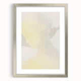 Elegant Minimalist Wall Art - Soft Portrait in Subtle Yellow Tones