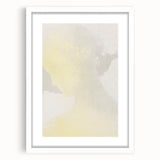 Elegant Minimalist Wall Art - Soft Portrait in Subtle Yellow Tones