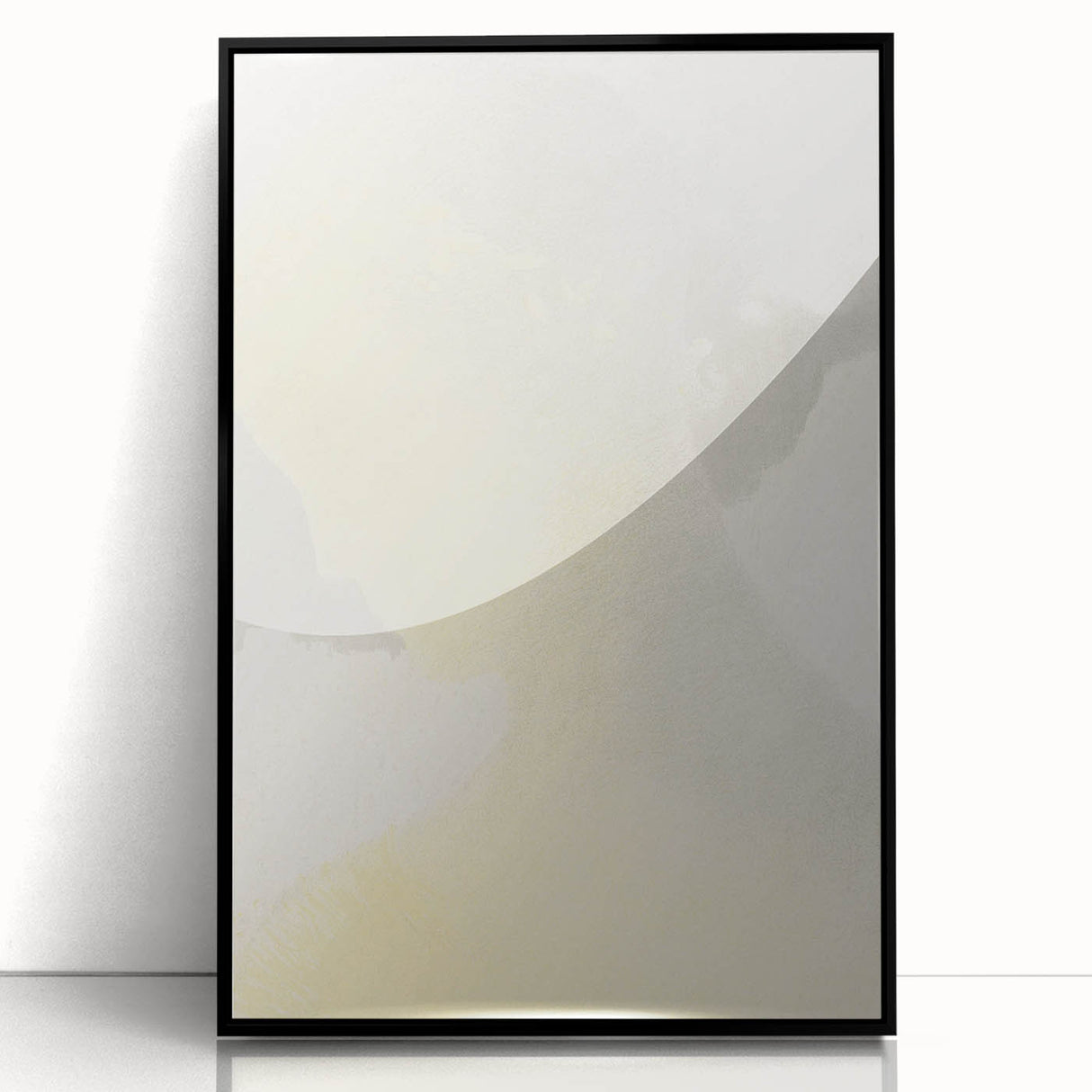Elegant Minimalist Wall Art - Soft Portrait in Subtle Yellow Tones