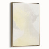 Elegant Minimalist Wall Art - Soft Portrait in Subtle Yellow Tones