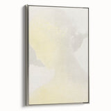 Elegant Minimalist Wall Art - Soft Portrait in Subtle Yellow Tones