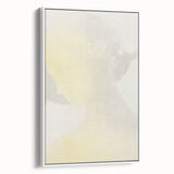 Elegant Minimalist Wall Art - Soft Portrait in Subtle Yellow Tones