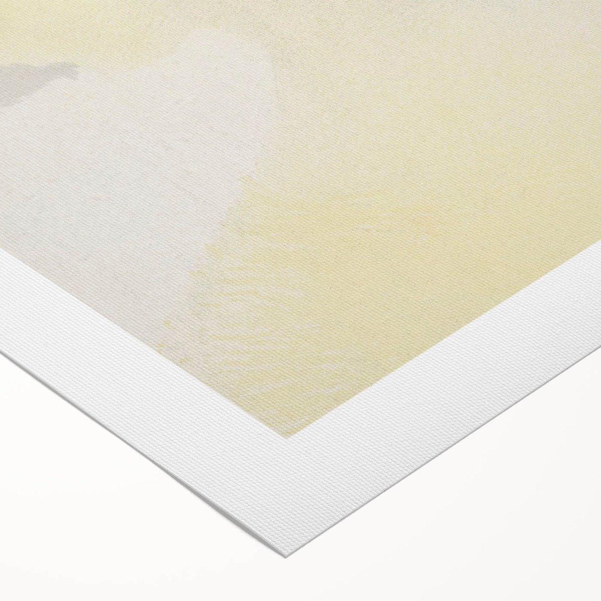 Elegant Minimalist Wall Art - Soft Portrait in Subtle Yellow Tones