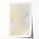 Elegant Minimalist Wall Art - Soft Portrait in Subtle Yellow Tones
