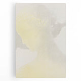 Elegant Minimalist Wall Art - Soft Portrait in Subtle Yellow Tones