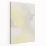 Elegant Minimalist Wall Art - Soft Portrait in Subtle Yellow Tones