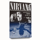 Nirvana 1991 Concert Poster - Retro Grunge Wall Art for Fans