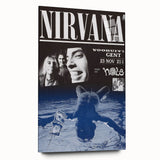 Nirvana 1991 Concert Poster - Retro Grunge Wall Art for Fans