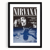 Nirvana 1991 Concert Poster - Retro Grunge Wall Art for Fans