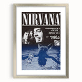 Nirvana 1991 Concert Poster - Retro Grunge Wall Art for Fans