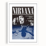 Nirvana 1991 Concert Poster - Retro Grunge Wall Art for Fans