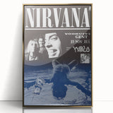 Nirvana 1991 Concert Poster - Retro Grunge Wall Art for Fans