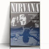 Nirvana 1991 Concert Poster - Retro Grunge Wall Art for Fans