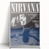 Nirvana 1991 Concert Poster - Retro Grunge Wall Art for Fans