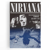 Nirvana 1991 Concert Poster - Retro Grunge Wall Art for Fans