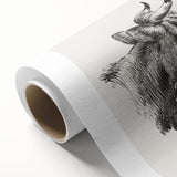 Realism Animal Study Art Print - Two Bull Heads by Jean Bernard