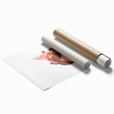 Whimsical Girl with Mushroom Hat Wall Art - Storybook Nursery Print