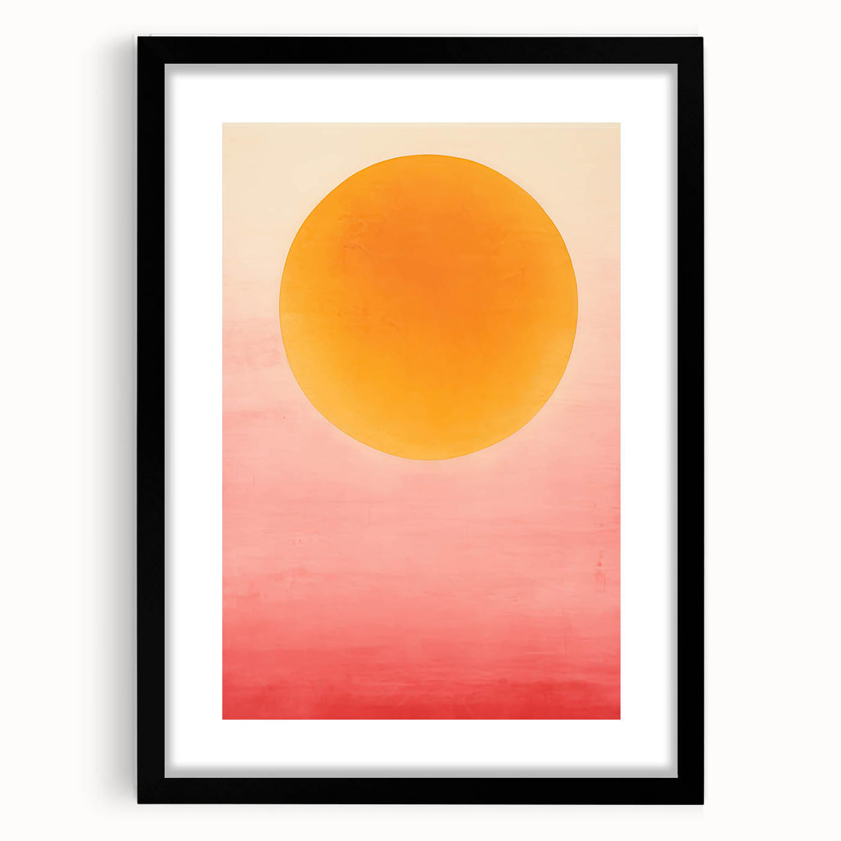Dining Room Wall Decor – Warm Sunset Glow Abstract Canvas Art