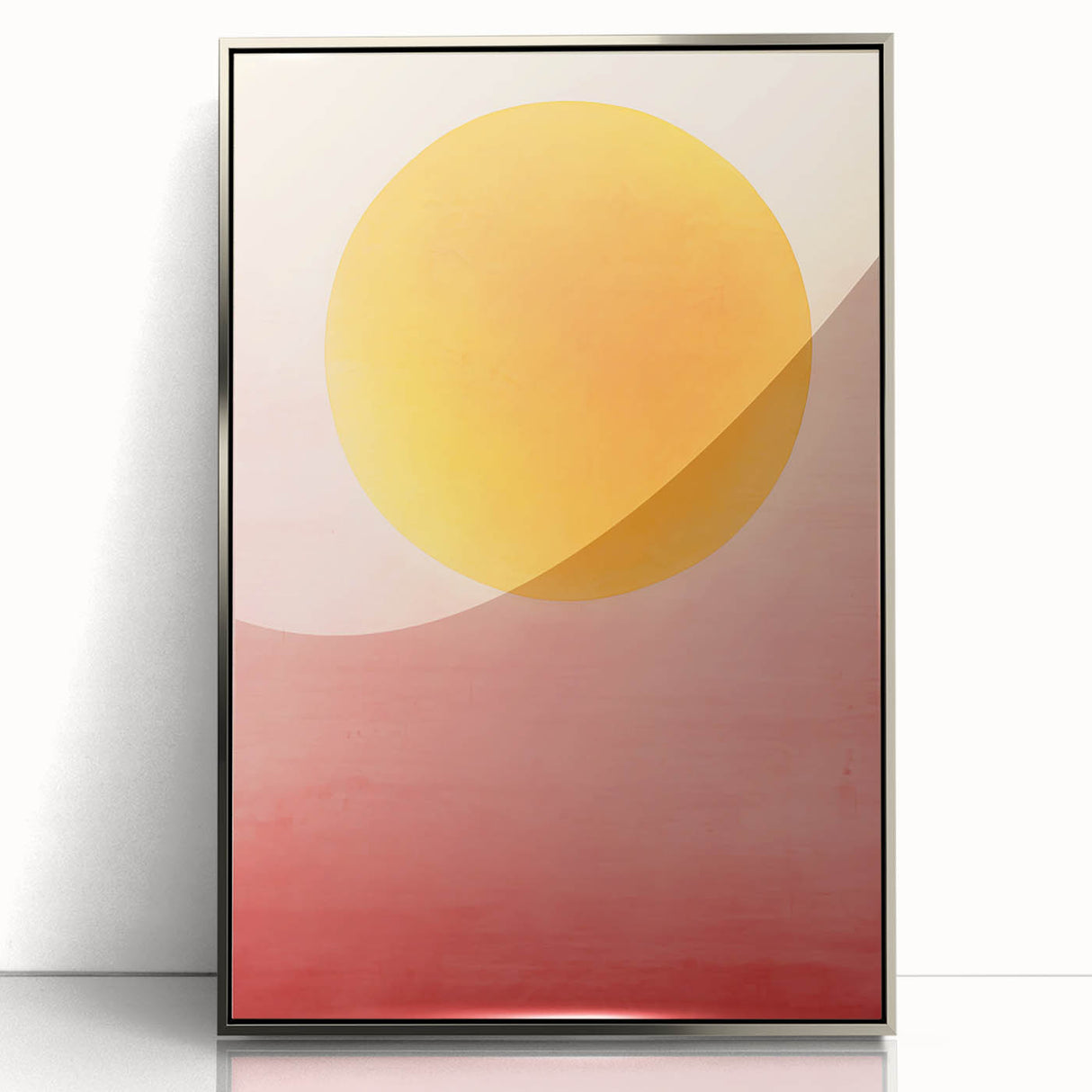 Dining Room Wall Decor – Warm Sunset Glow Abstract Canvas Art