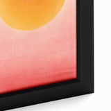 Dining Room Wall Decor – Warm Sunset Glow Abstract Canvas Art