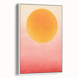 Dining Room Wall Decor – Warm Sunset Glow Abstract Canvas Art