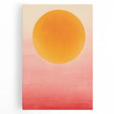 Dining Room Wall Decor – Warm Sunset Glow Abstract Canvas Art
