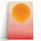 Dining Room Wall Decor – Warm Sunset Glow Abstract Canvas Art