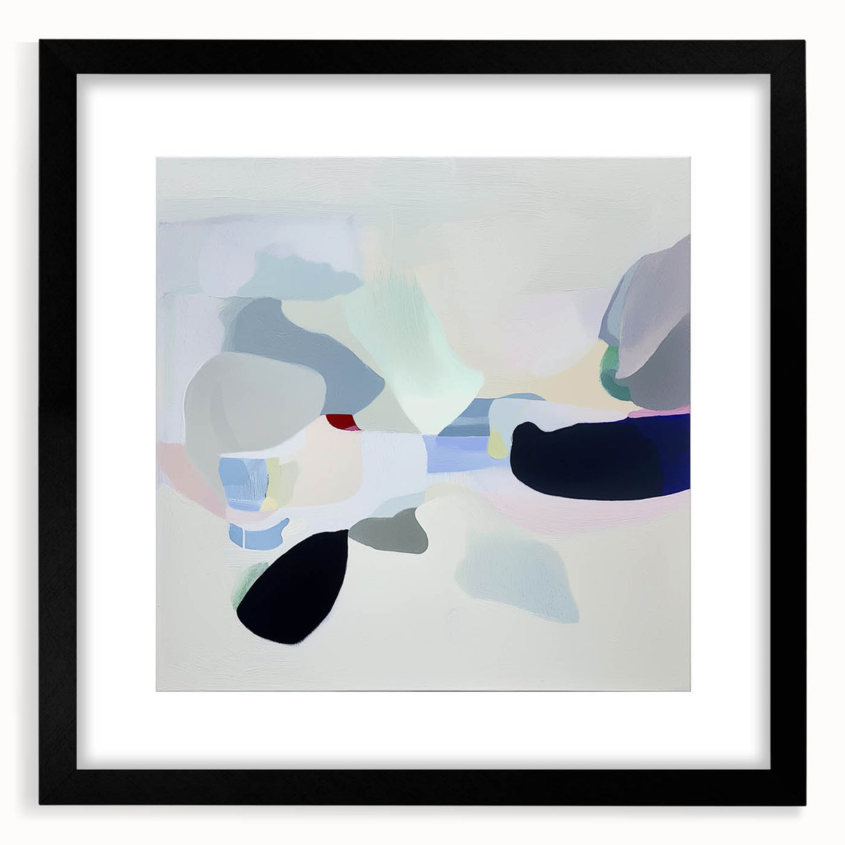 Geometric Abstract Wall Decor – Soft Pastel Modern Canvas Print