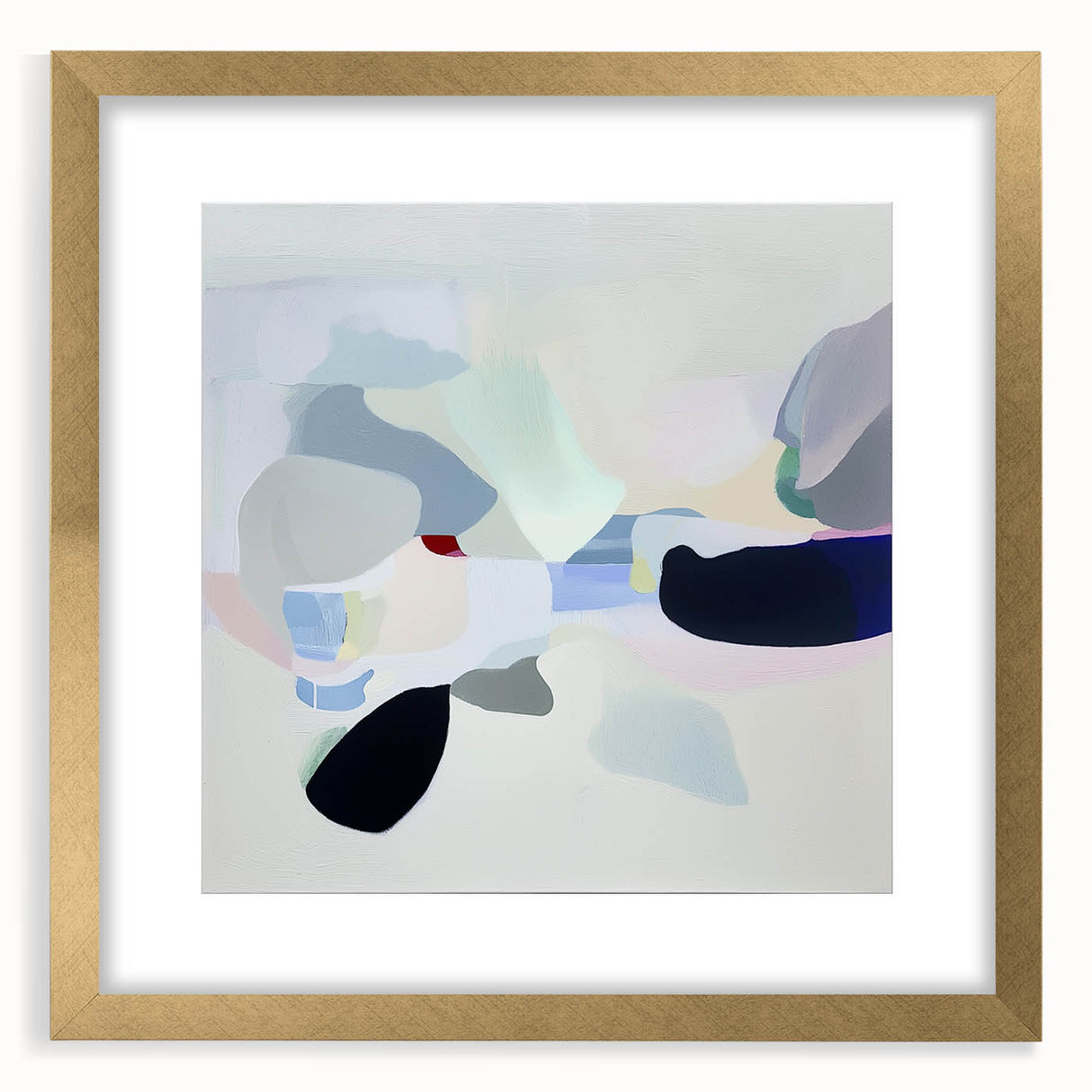 Geometric Abstract Wall Decor – Soft Pastel Modern Canvas Print