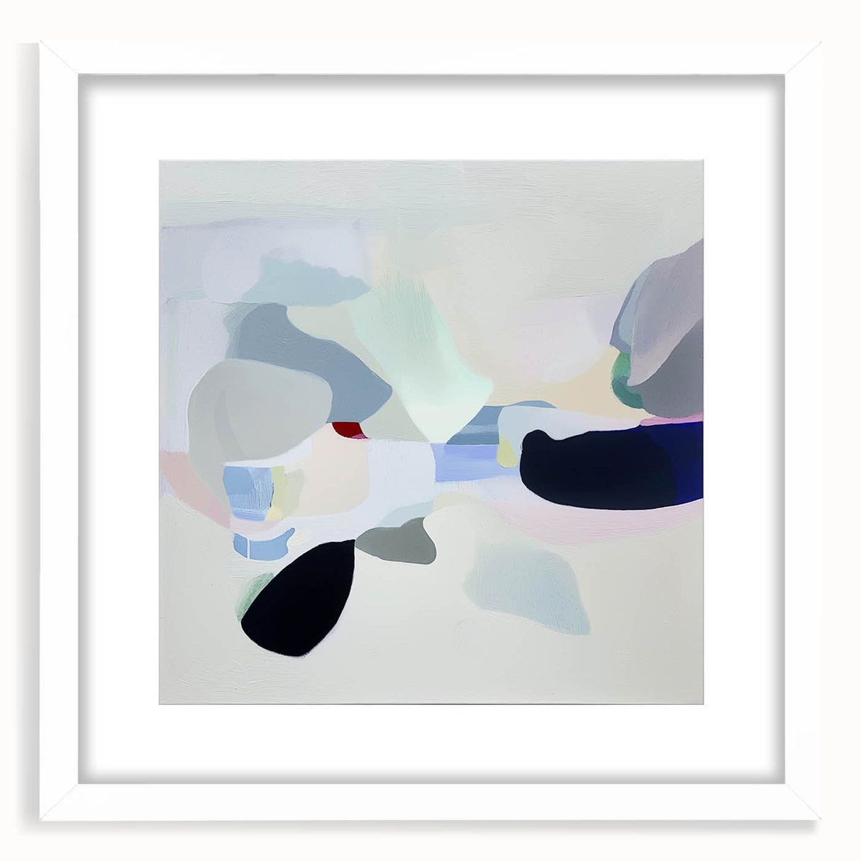 Geometric Abstract Wall Decor – Soft Pastel Modern Canvas Print