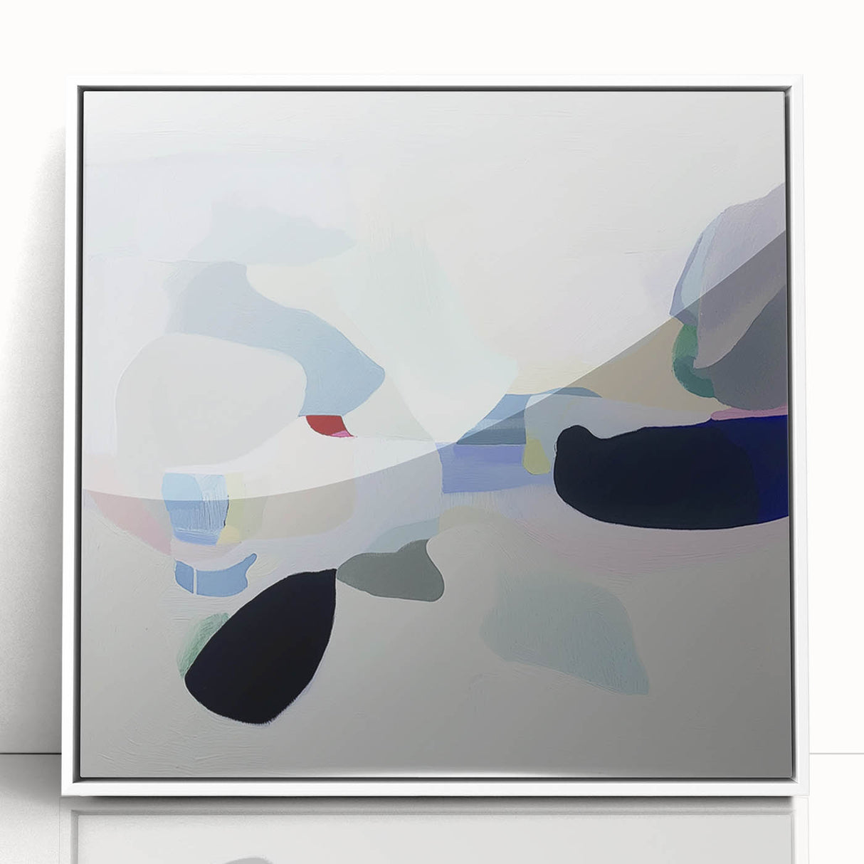 Geometric Abstract Wall Decor – Soft Pastel Modern Canvas Print