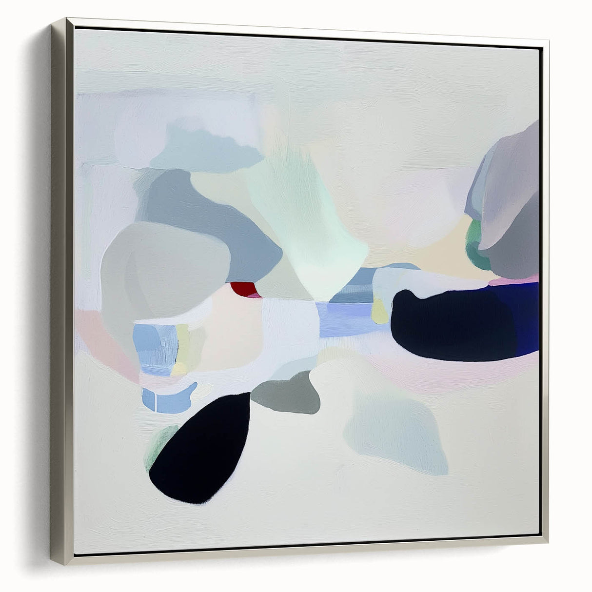 Geometric Abstract Wall Decor – Soft Pastel Modern Canvas Print